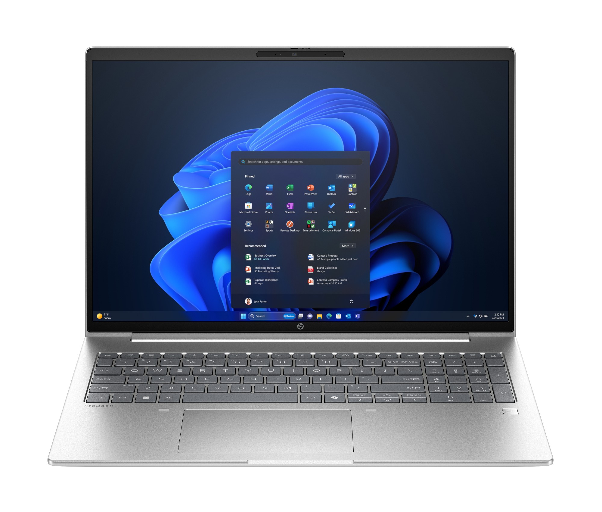 HP ProBook 4 G1ah AMD Ryzen™ 5 220 Laptop 40.6 cm (16") WUXGA 24 GB DDR5-SDRAM 256 GB SSD Wi-Fi 6E (802.11ax) Windows 11 Pro AI PC Silver