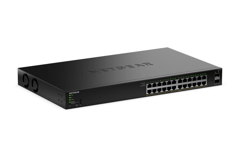 NETGEAR GS324TPv2 Managed L2/L3 Gigabit Ethernet (10/100/1000) Power over Ethernet (PoE) 1U Black