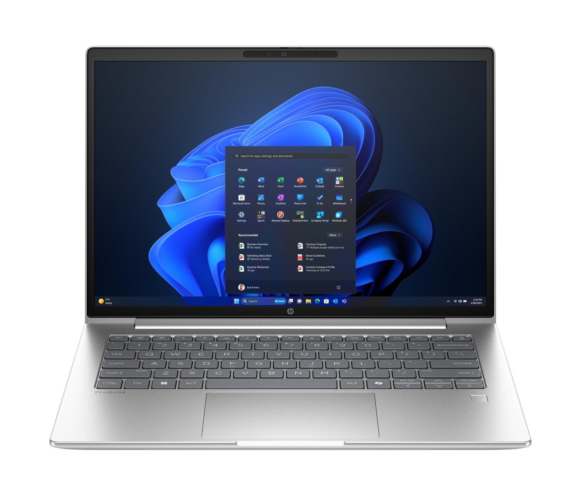 HP ProBook 4 G1iR Intel Core 5 120U Laptop 35.6 cm (14") WUXGA 16 GB DDR5-SDRAM 512 GB SSD Wi-Fi 6E (802.11ax) Windows 11 Pro Silver