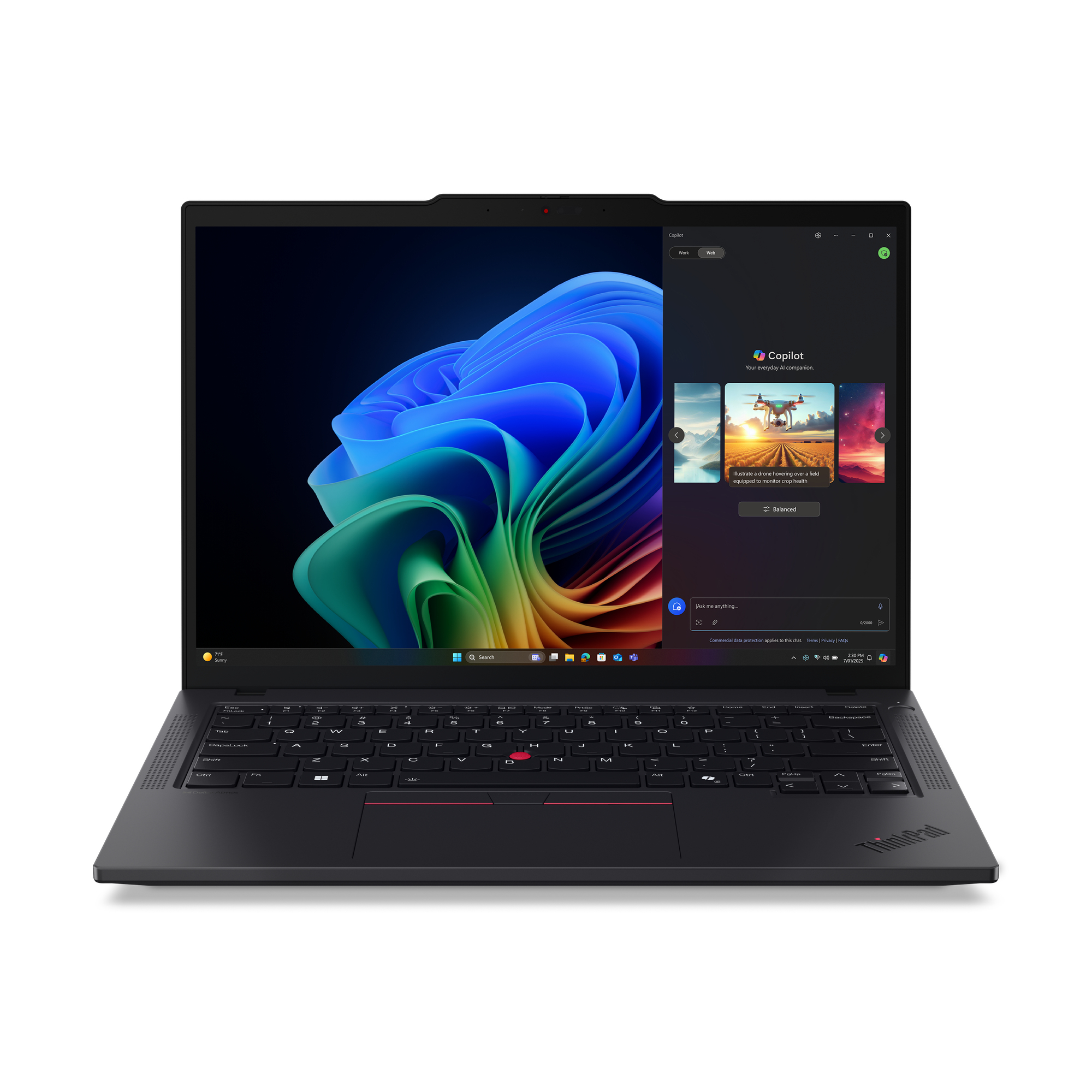 Lenovo ThinkPad T14 Gen 6 (AMD) Copilot+ PC AMD Ryzen AI 7 PRO PRO 350 Laptop 35.6 cm (14") WUXGA 16 GB DDR5-SDRAM 512 GB SSD Wi-Fi 7 (802.11be) Windows 11 Pro Black UK English