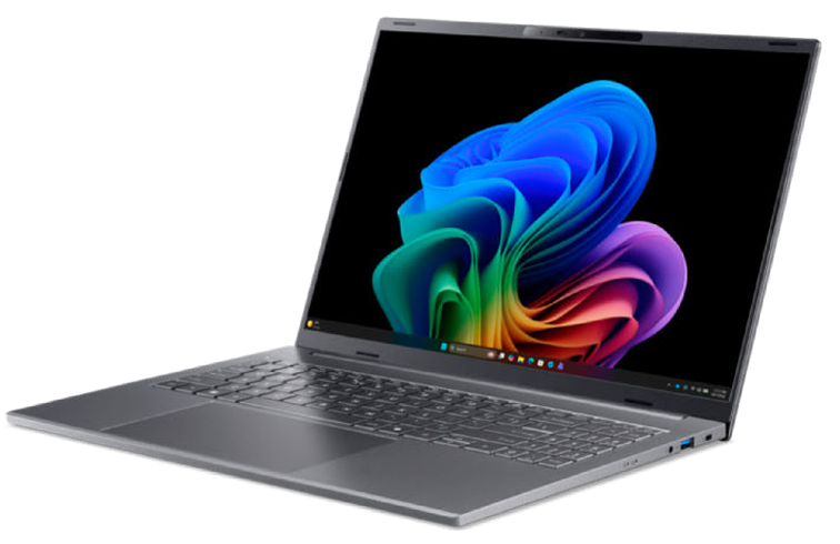 Acer Aspire 16 AI A16-I71M-72MY Copilot+ PC Intel Core Ultra 7 355 Laptop 40.6 cm (16") WUXGA 16 GB LPDDR5x-SDRAM 512 GB SSD Wi-Fi 6E (802.11ax) Windows 11 Home Grey QWERTY German