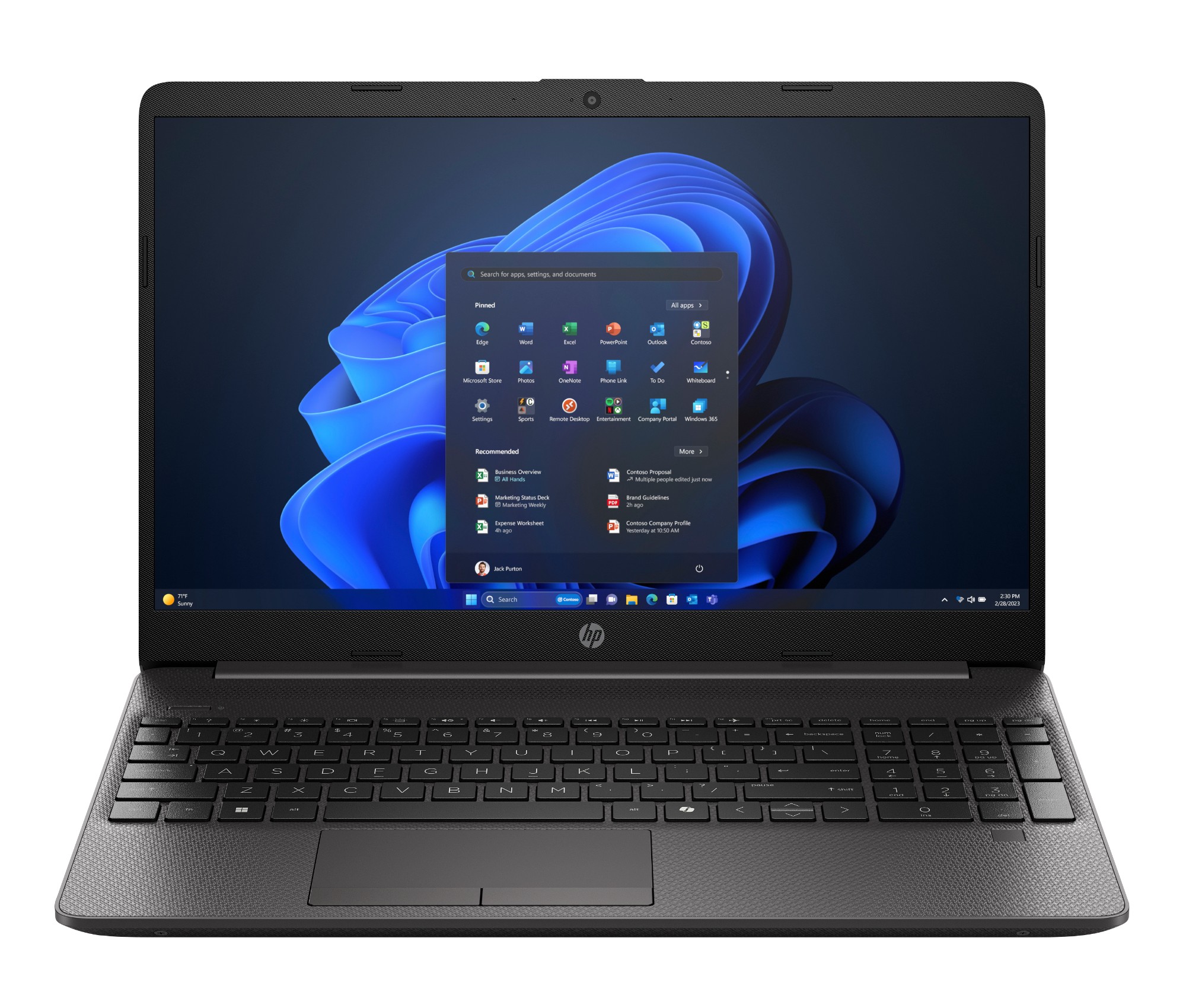 HP 250R 15.6 G9 Intel Core 3 100U Laptop 39.6 cm (15.6") Full HD 16 GB DDR4-SDRAM 256 GB SSD Wi-Fi 6 (802.11ax) Windows 11 Home Black