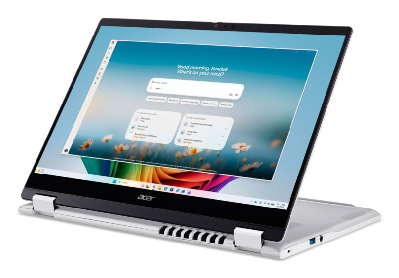 Acer Swift 14 AI SFSP14-I51T-93NW Copilot+ PC Intel Core Ultra 9 386H Hybrid (2-in-1) 35.6 cm (14") Touchscreen WUXGA 16 GB DDR5-SDRAM 512 GB SSD Wi-Fi 7 (802.11be) Windows 11 Home Silver QWERTZ German