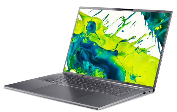Acer Aspire 18 AI A18-I71M-71T7 Copilot+ PC Intel Core Ultra 7 355 Laptop 45.7 cm (18") WUXGA 16 GB LPDDR5x-SDRAM 512 GB SSD Wi-Fi 7 (802.11be) Windows 11 Home Grey QWERTY German