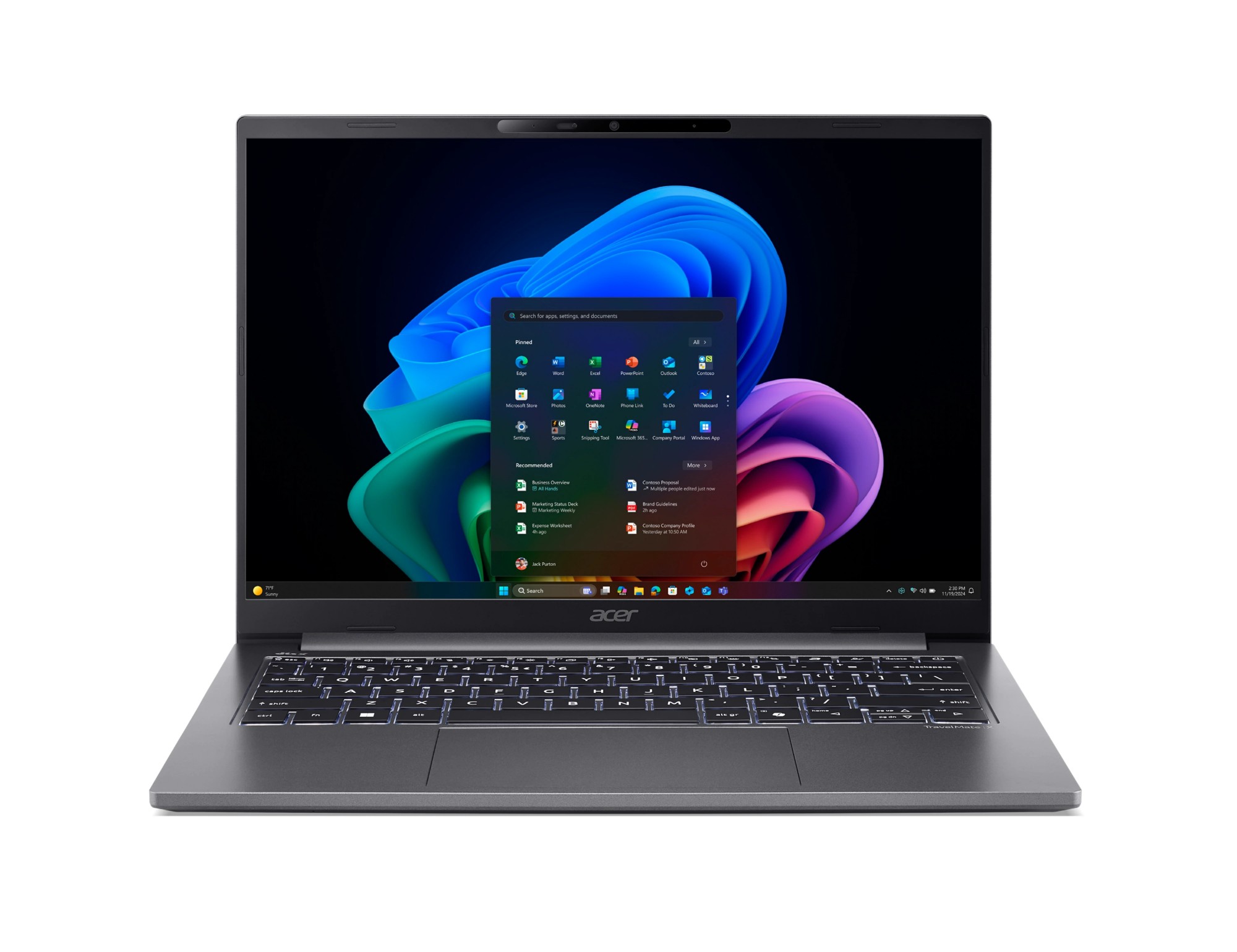 Acer TravelMate TMX414-51-TCO-78J1 Copilot+ PC Intel Core Ultra 7 258V Laptop 35.6 cm (14") WUXGA 32 GB LPDDR5x-SDRAM 1 TB SSD Wi-Fi 7 (802.11be) Windows 11 Pro Black
