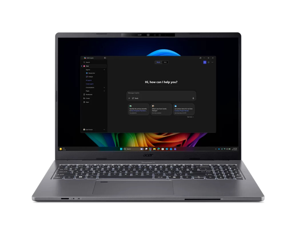 Acer TravelMate P2 16 AI TMP216-52-TCO-562C Copilot+ PC Intel Core Ultra 5 325 Laptop 40.6 cm (16") WUXGA 16 GB DDR5-SDRAM 512 GB SSD Wi-Fi 7 (802.11be) Windows 11 Pro Grey