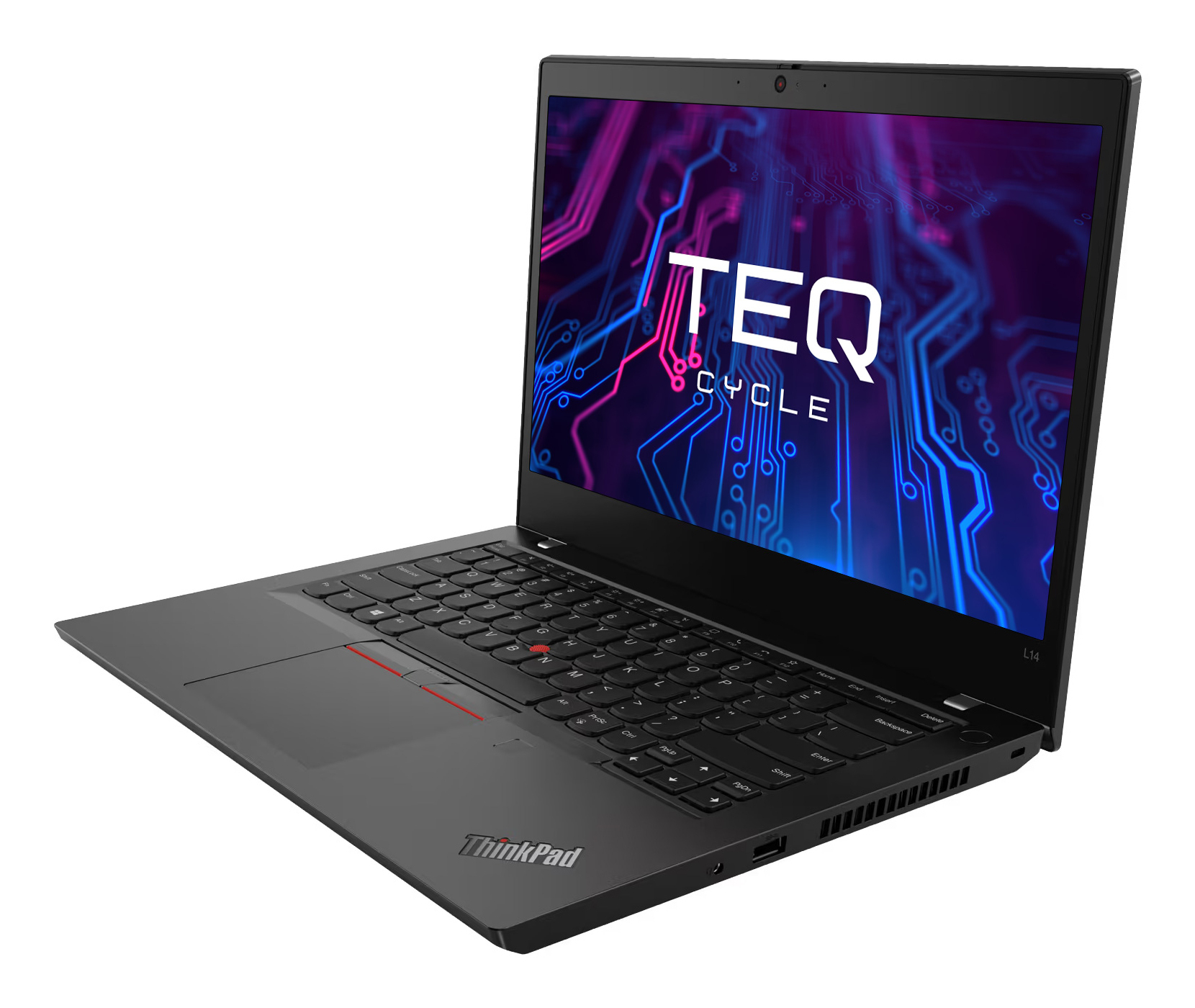 Teqcycle Lenovo ThinkPad L14 G1 Intel® Core™ i5 i5-10210U Laptop 35.6 cm (14") Full HD 16 GB DDR4-SDRAM 256 GB SSD Windows 11 Pro UK English Black