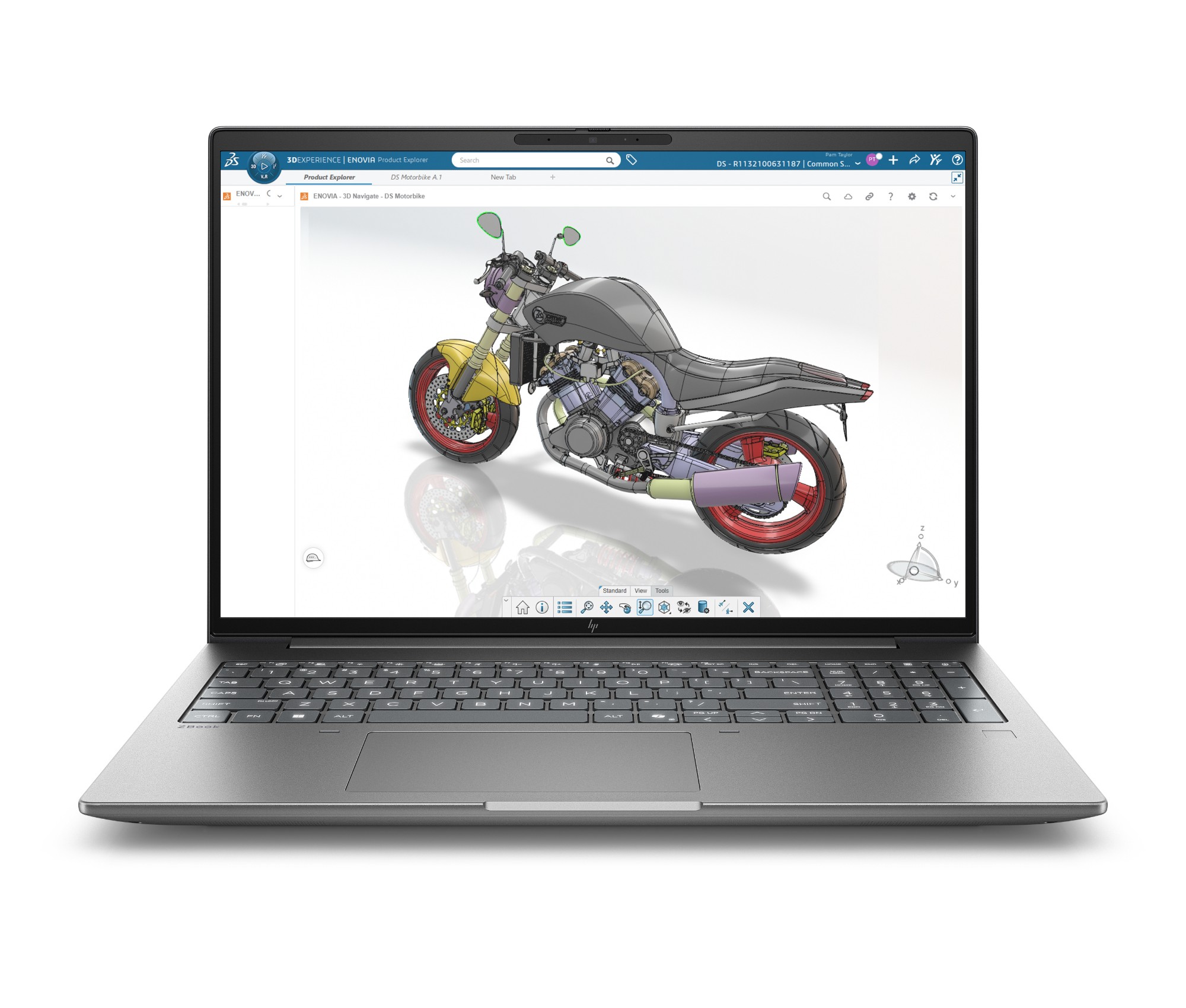 HP E0EU7EA laptop Copilot+ PC Intel Core Ultra 7 40.6 cm (16") 2.5K 64 GB DDR5-SDRAM 1 TB SSD NVIDIA RTX PRO 1000 Blackwell Wi-Fi 7 (802.11be) Windows 11 Pro AI Workstation, AI PC Silver