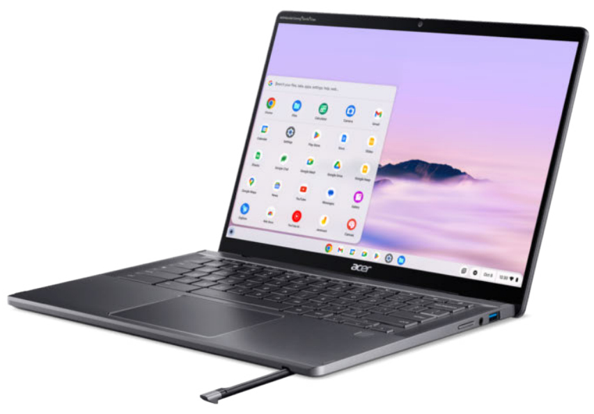 Acer Chromebook CPE794-1N-TCO-7902 Intel Core Ultra 7 155U 35.6 cm (14") Touchscreen WUXGA 16 GB LPDDR5x-SDRAM 256 GB SSD Wi-Fi 6E (802.11ax) ChromeOS Grey QWERTZ German