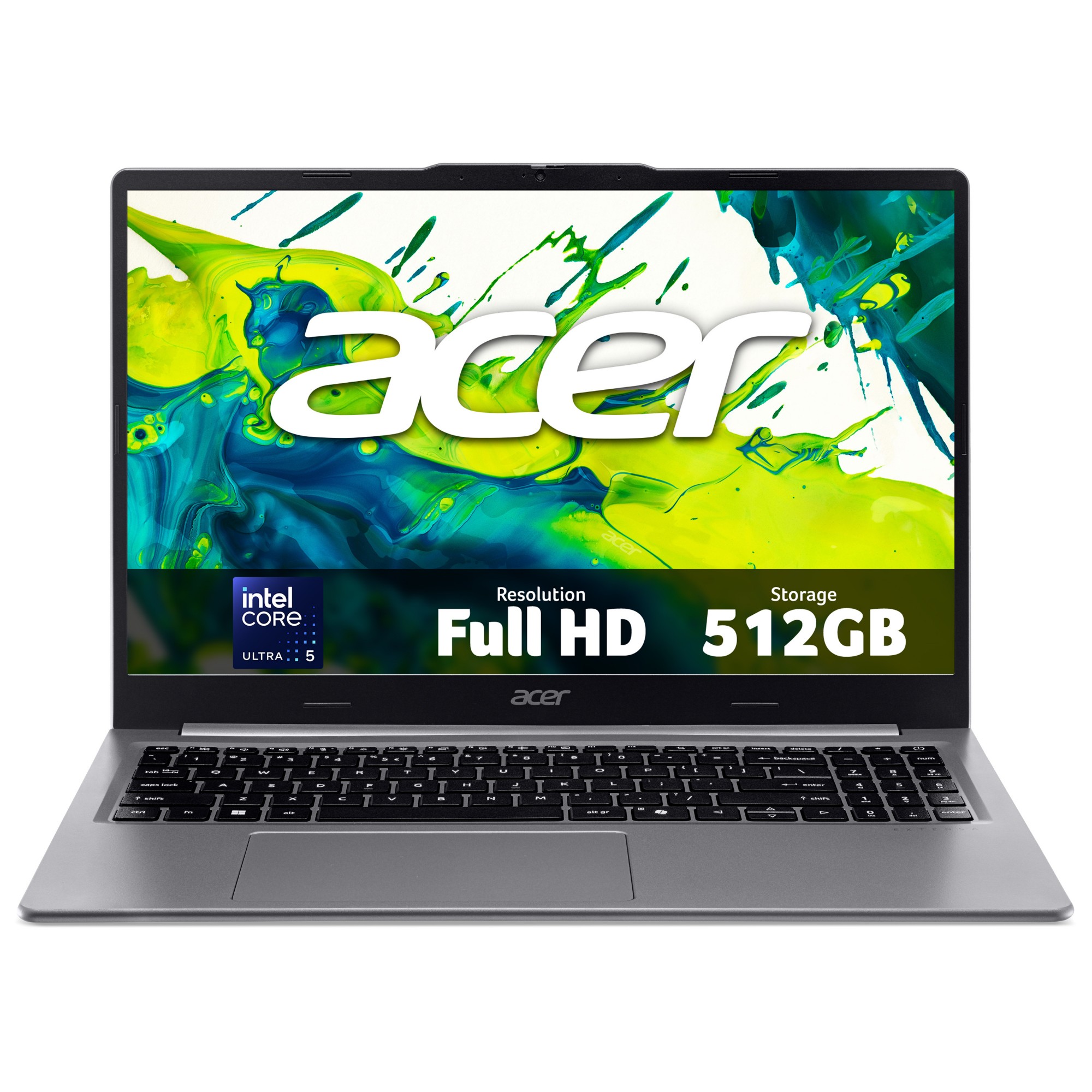 Acer Extensa 15 15 laptop (EXO15-71) - Intel Core Ultra 5, 16GB RAM, 512GB SSD, 15.6" Full HD display, Windows 11 Home