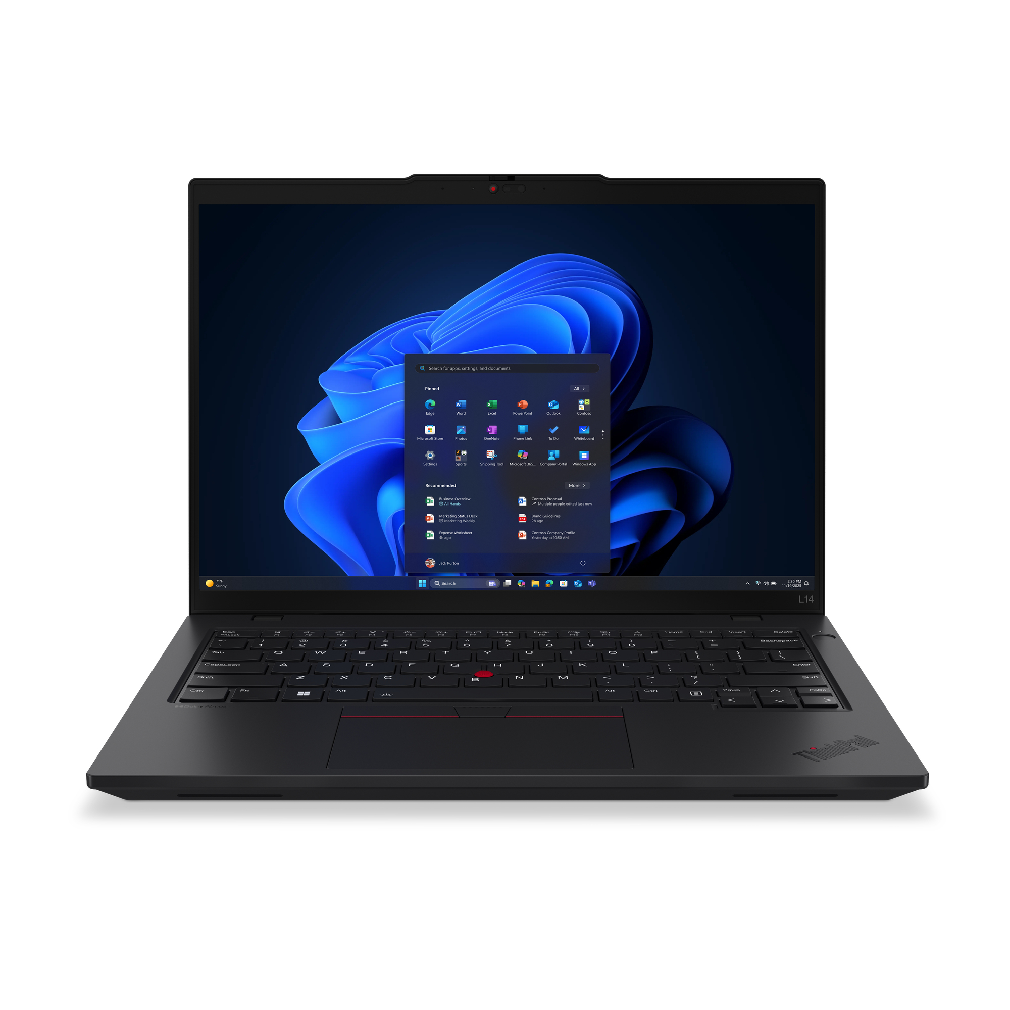 Lenovo ThinkPad L14 Gen 6 (Intel) Intel Core Ultra 7 255U Laptop 35.6 cm (14") WUXGA 32 GB DDR5-SDRAM 1 TB SSD Wi-Fi 6E (802.11ax) Windows 11 Pro Black English