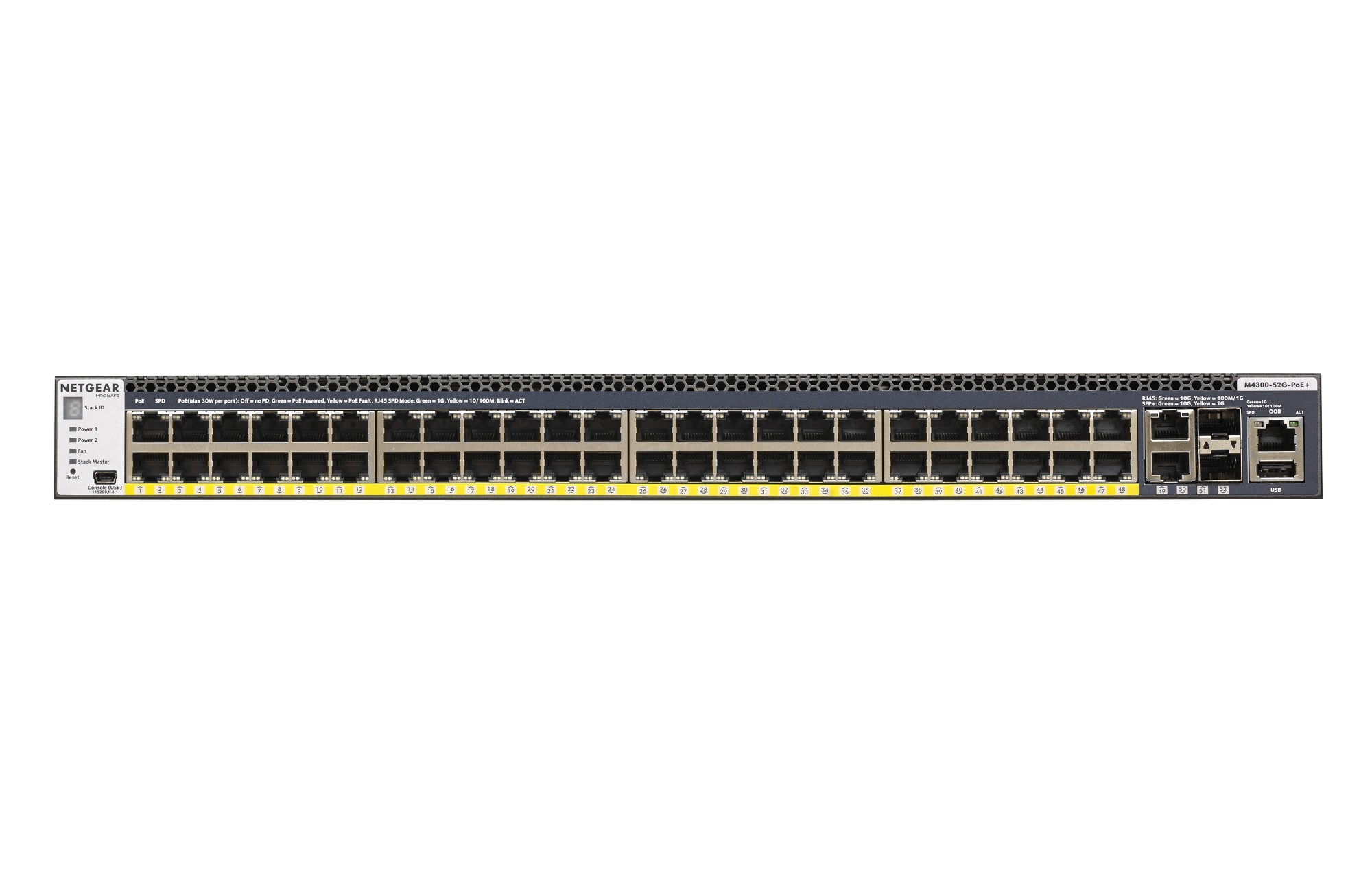 NETGEAR GSM4352PA Managed L2/L3/L4 Gigabit Ethernet (10/100/1000) Power over Ethernet (PoE) 1U Black
