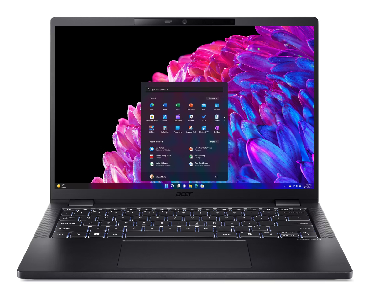 Acer TravelMate P6 TMP614-73-TCO-79JZ Intel Core Ultra 7 155H Laptop 35.6 cm (14") WUXGA 16 GB LPDDR5x-SDRAM 512 GB SSD Wi-Fi 7 (802.11be) Windows 11 Pro Black