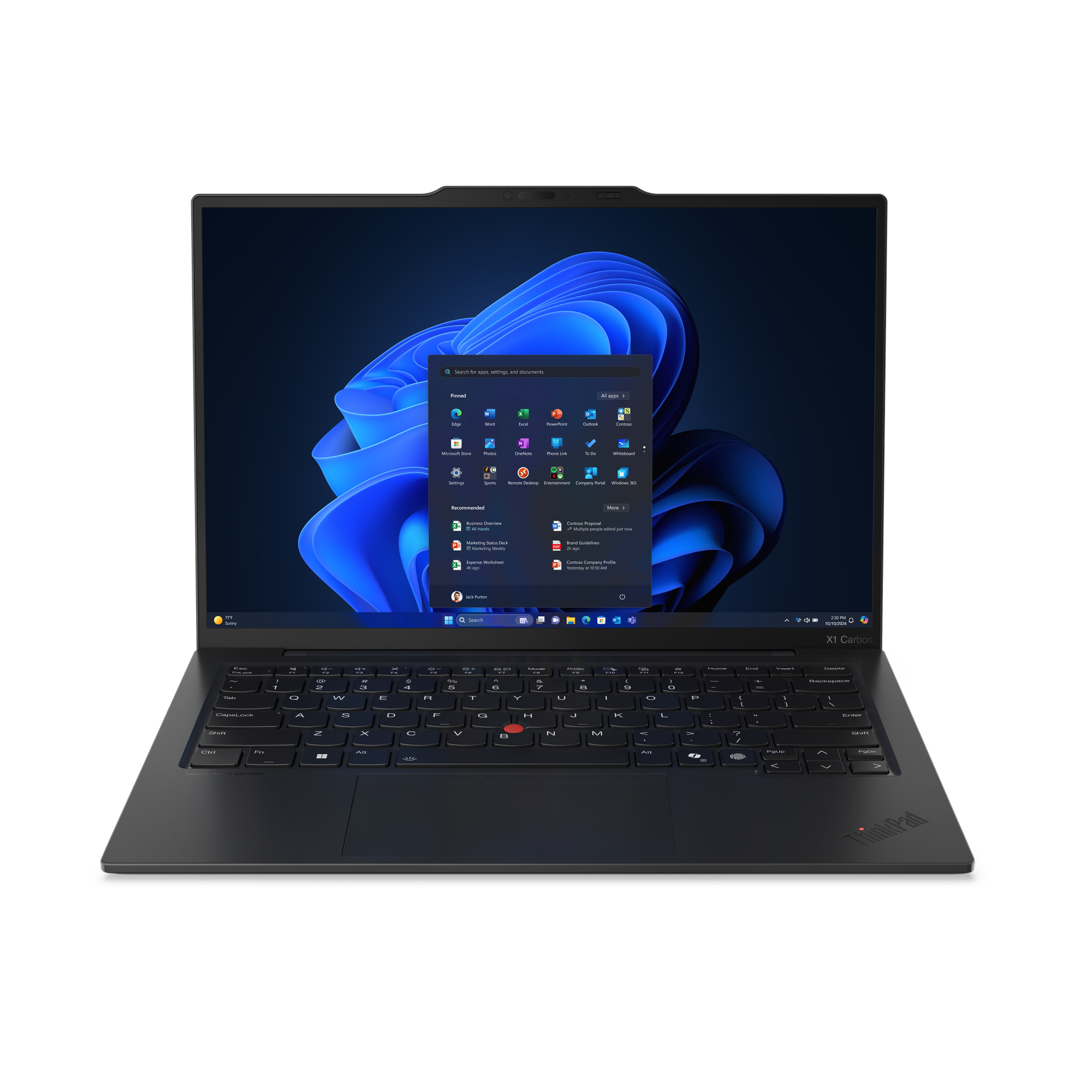 Lenovo ThinkPad X1 Carbon Gen 13 Aura Edition Copilot+ PC Intel Core Ultra 7 258V Laptop 35.6 cm (14") 2.8K 32 GB LPDDR5x-SDRAM 1 TB SSD Wi-Fi 7 (802.11be) Windows 11 Pro Black English